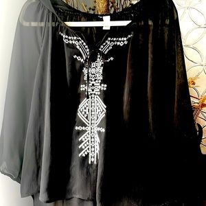 Black Sheer Top L 🤩